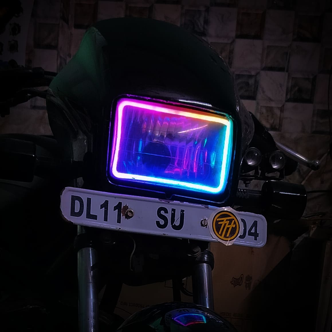 Bike Headlight 1.5 feet Drl Smart Neon Light| Mobile Control Running Drl Light For Bikes | Fh Modified