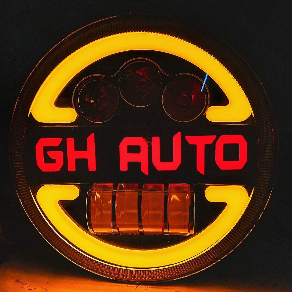 hjg Royal Enfield Custom Name Headlight Modified|Bullet Name headlight Fh modified 1 year warranty