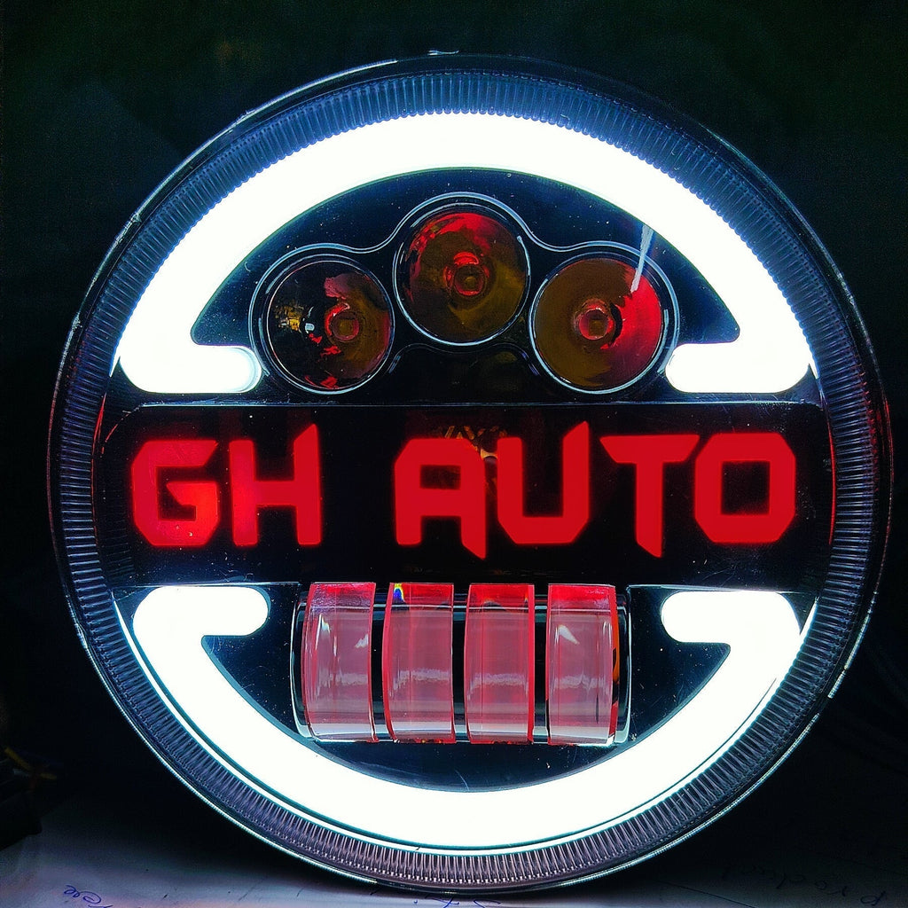 hjg Royal Enfield Custom Name Headlight Modified|Bullet Name headlight Fh modified 1 year warranty