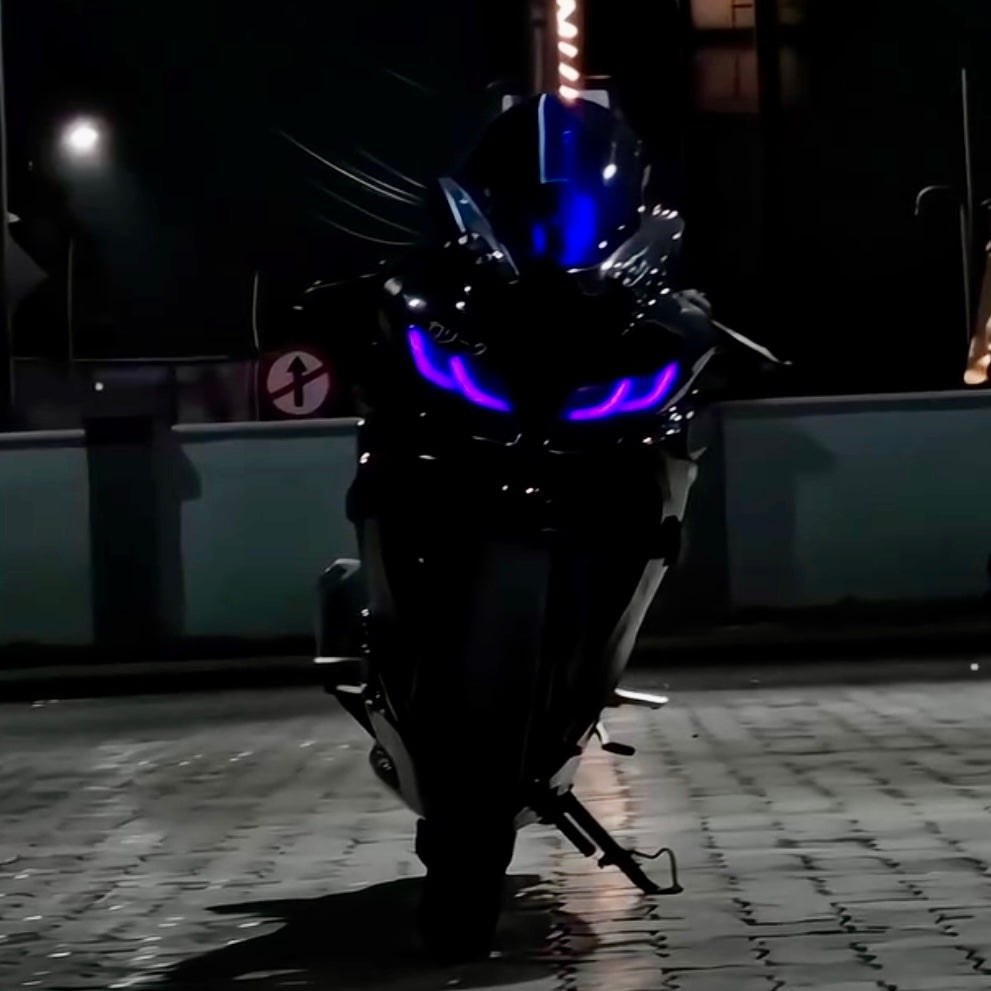 Yamaha R15 V3 Smart Bluetooth DRL Headlight Mod Kit – Multi-Colour Chasing & 140 Running Mods | Fully Waterproof