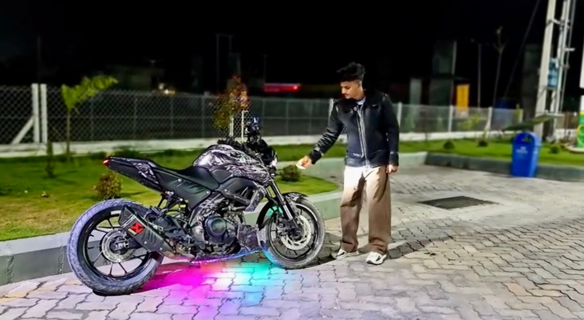 FH Modified Ultra-Glow Underbody Bluetooth Underbelly Light – pack of 10 lights , 140 Modes for all bikes, Fully Waterproof