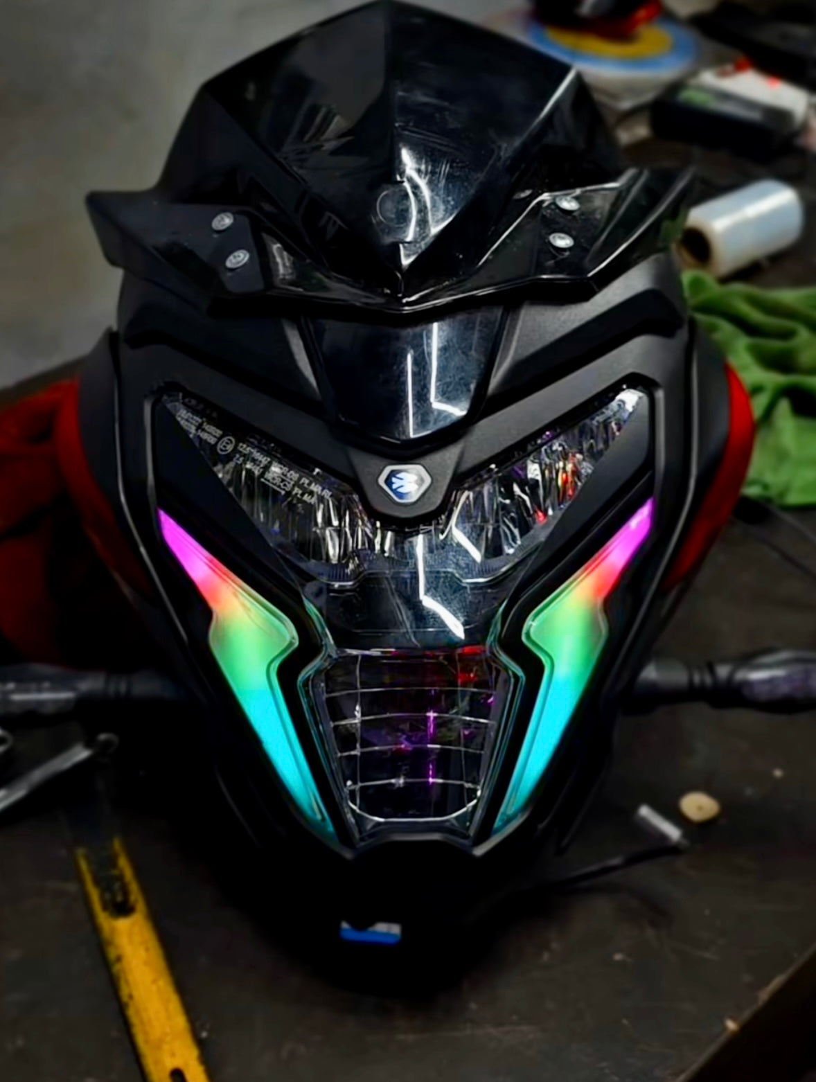 Pulsar NS125 / NS200 Smart Bluetooth DRL Lights | Custom Headlight Drl Rgb App controlled 144 Matrix Modes