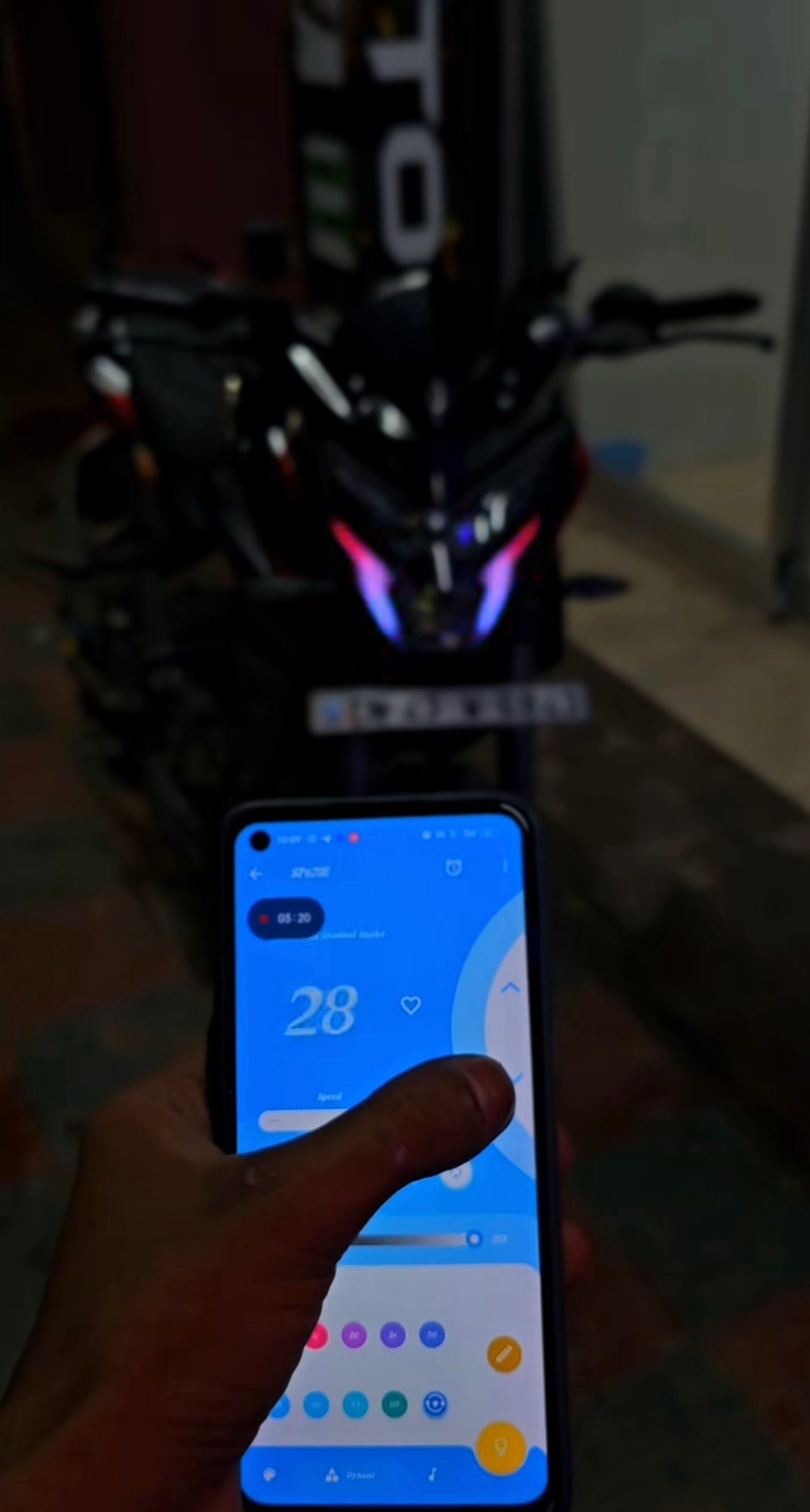 Pulsar NS125 / NS200 Smart Bluetooth DRL Lights | Custom Headlight Drl Rgb App controlled 144 Matrix Modes
