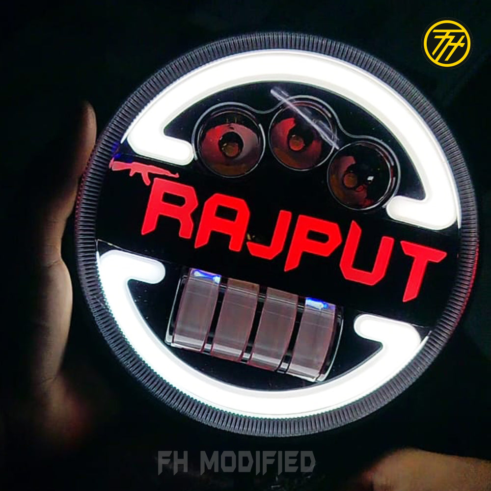 Rajput Royal Enfield Headlight|Hjg Bullet rajput headlight |FH MODIFIED