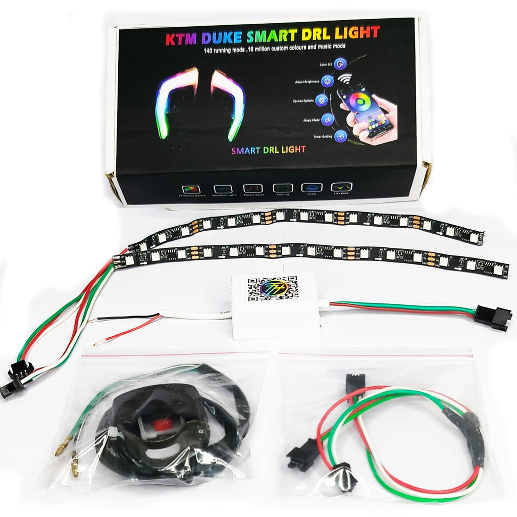 KTM Duke Gen 3 Bluetooth Smart Drl Light For Headlight Modification Fully App  Controlled 140+ Running mods and 16M costum Colours