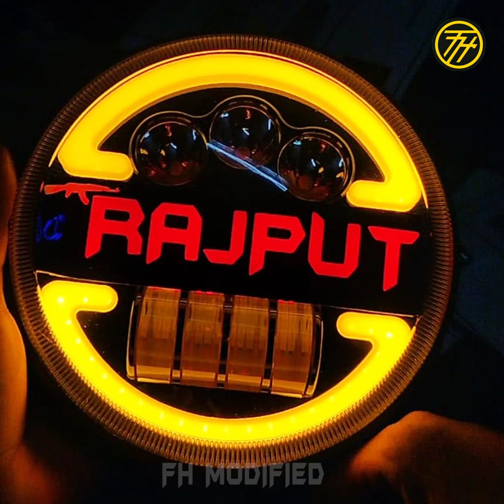 Rajput Royal Enfield Headlight|Hjg Bullet rajput headlight |FH MODIFIED